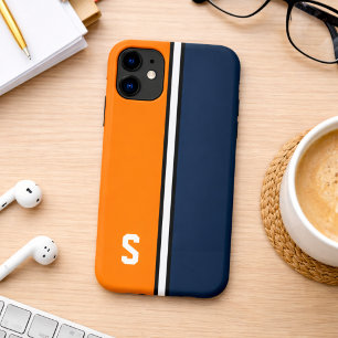 Orange & Navy Blue College Colours  Case-Mate iPhone Case