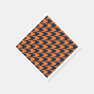 Orange/Navy Houndstooth Napkin
