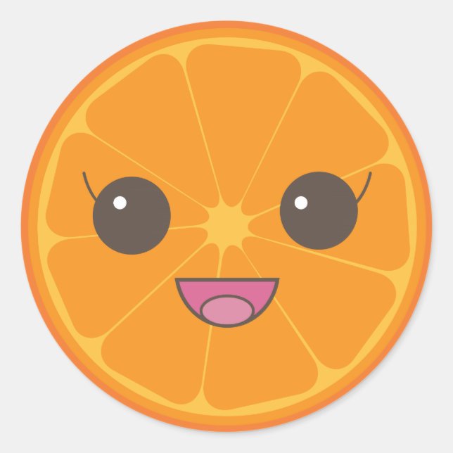 Orange Not Banana Classic Round Sticker (Front)