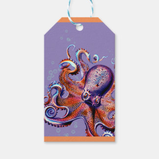 Orange Octopus Gift Tag