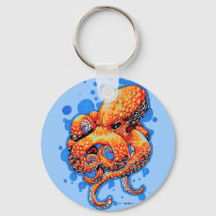 orange octopus key ring
