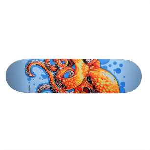 orange octopus skateboard