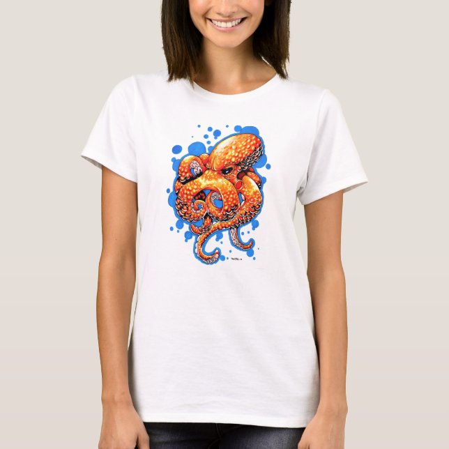 orange octopus - T-Shirt (Front)
