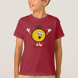 orange of cartoon character with smile face T-Shirt