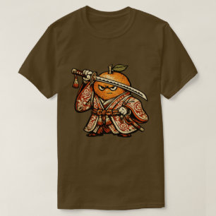 Orange Officer — Funny Fruit High-Rank Samurai T-Shirt