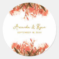Orange Oleander Flowers Floral Beach Wedding 