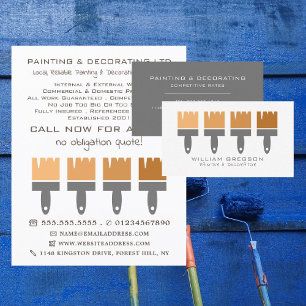 Orange Ombre Brushes, Painter & Decorator Flyer
