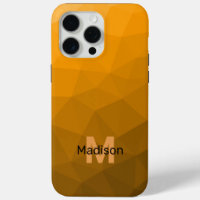 Orange ombre geometric mesh pattern Monogram