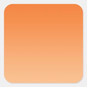 Orange Ombre Square Sticker
