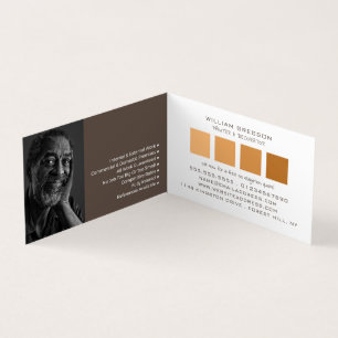Orange Ombre Squares, Painter & Decorator Photo Business Card