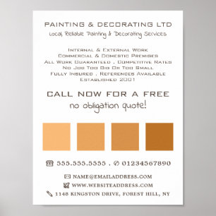 Orange Ombre Squares, Painter & Decorator Poster