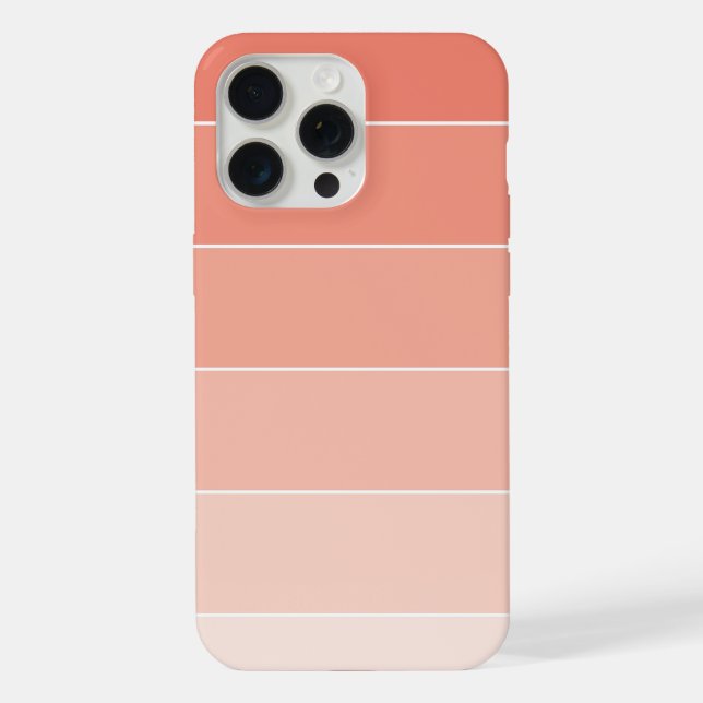 Orange Ombré Stripes iPhone Case (Back)