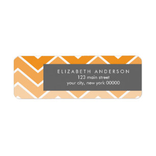 Orange Ombre Zig Zag Chevron Pattern