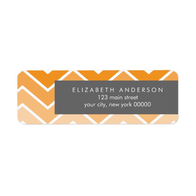 Orange Ombre Zig Zag Chevron Pattern (Front)