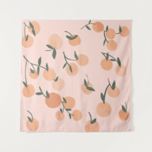 Orange or cherry pattern illustration by freehand tapestry