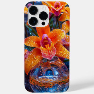 Orange orchid flower Case-Mate iPhone 14 pro max case