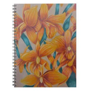 Orange orchid notebook