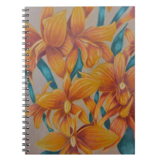 Orange orchid notebook