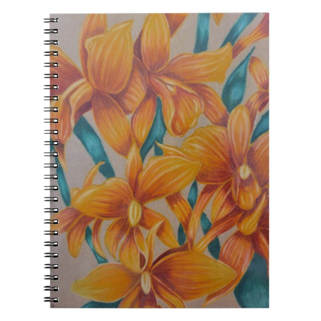 Orange orchid notebook (Front)