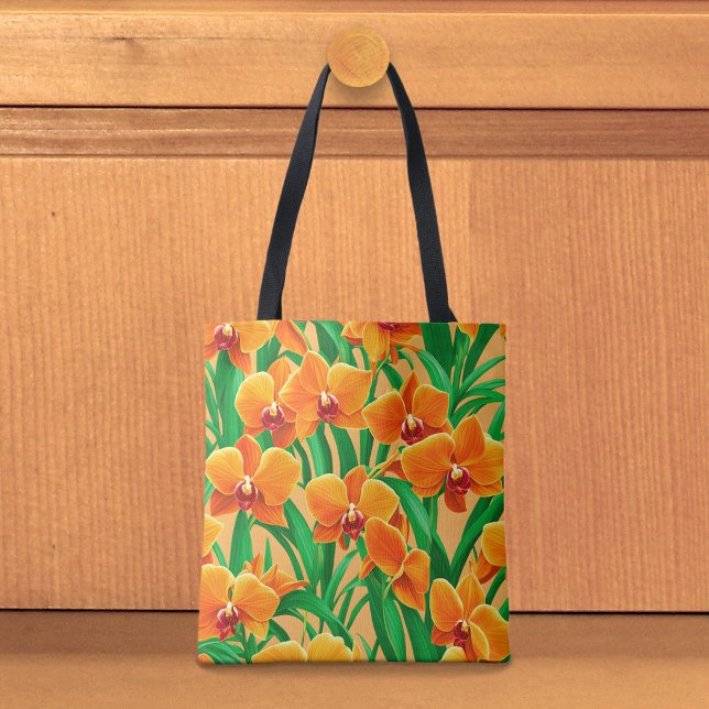 Orange Orchids Tote Bag (Creator Uploaded)
