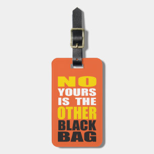 Orange Other Black Bag Luggage Tag