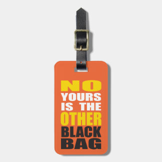 Orange Other Black Bag Luggage Tag