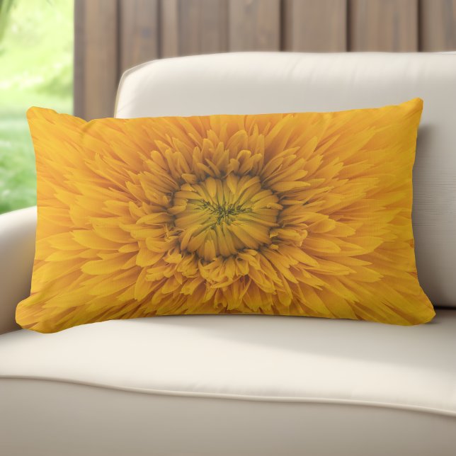 Orange Outdoor Lumbar Pillows Modern Floral Print (Orange Outdoor Lumbar Pillows: Fusion of Floral Beauty and Modern Design! 🌺🧡)