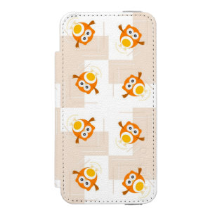 Orange Owl Illustration Pattern Incipio Watson™ iPhone 5 Wallet Case