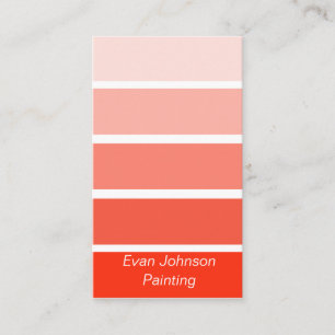 Orange Paint Samples Business Card