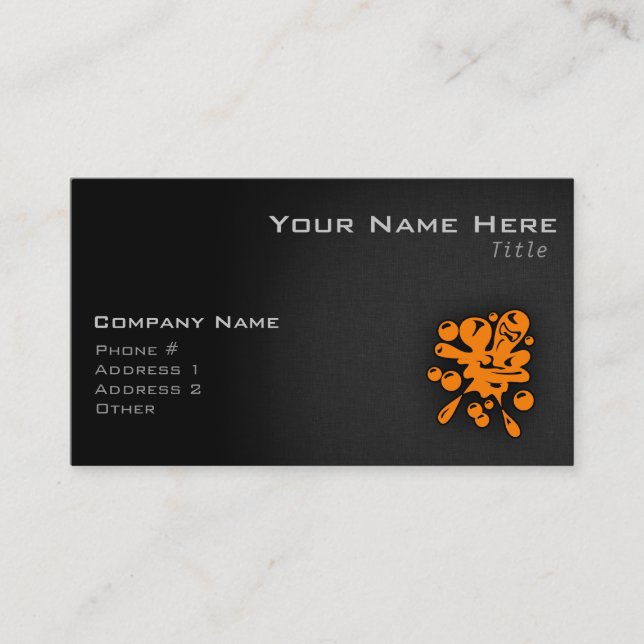 Orange Paintball Business Card (Front)
