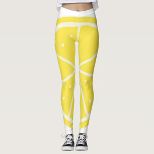 orange painting art leggings