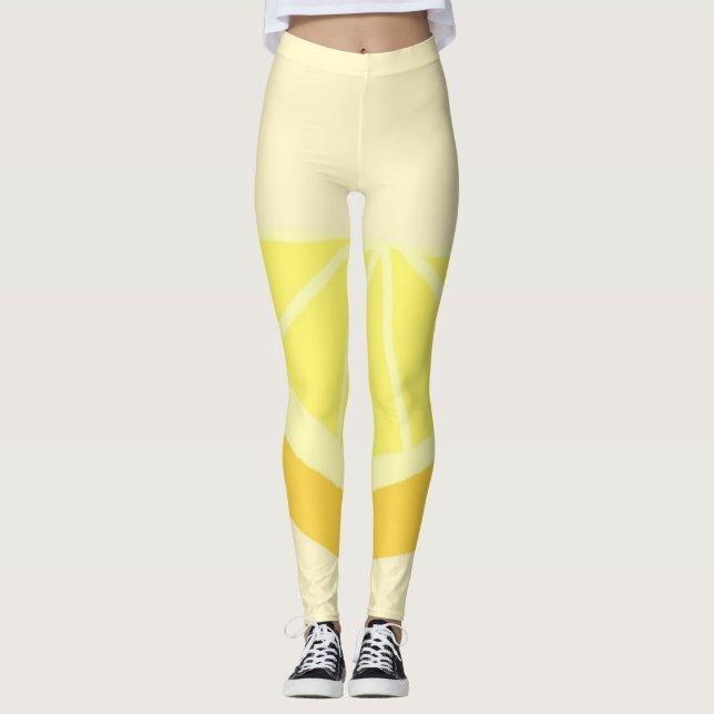 orange painting art leggings (Front)