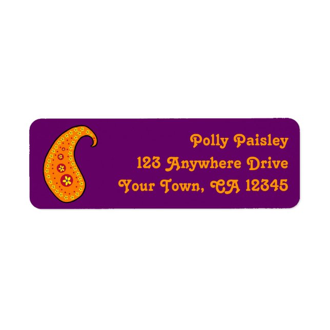 Orange Paisley (Front)