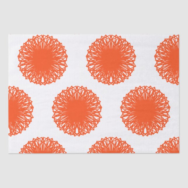 Orange Palette Sphere Graphics Abstract Art  Tissue Paper (Front)