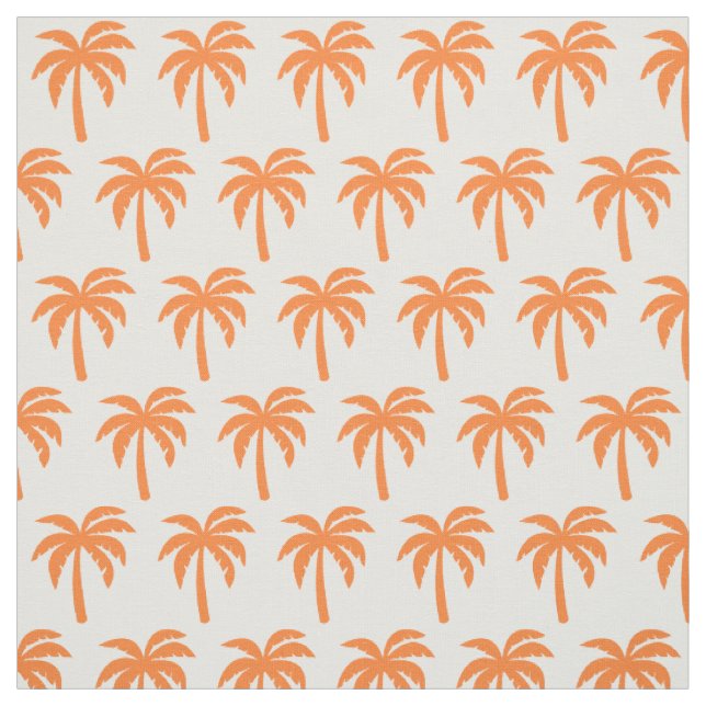 Orange Palm Tree Fabric (Swatch)