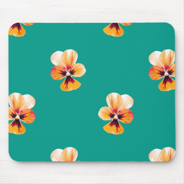 orange pansies mouse pad (Front)