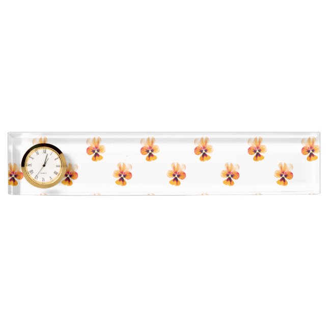 orange pansies nameplate (Front)