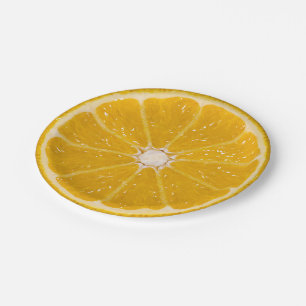 Orange Paper Plate