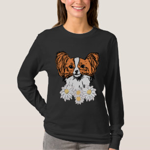 Orange Papillon With Flowers T-Shirt
