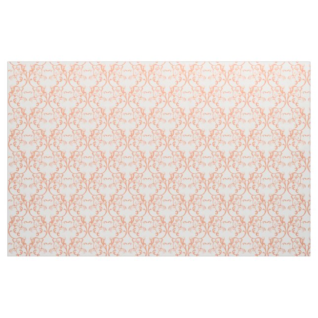 Orange Parisian Damask Pattern Fabric (Fat Quarter)