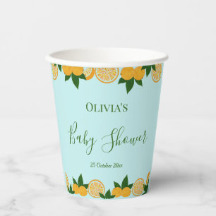Orange Party Fruit Fresh Baby Paper Cups