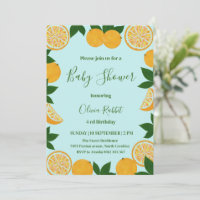 Orange Party Fruit Fresh Baby Shower