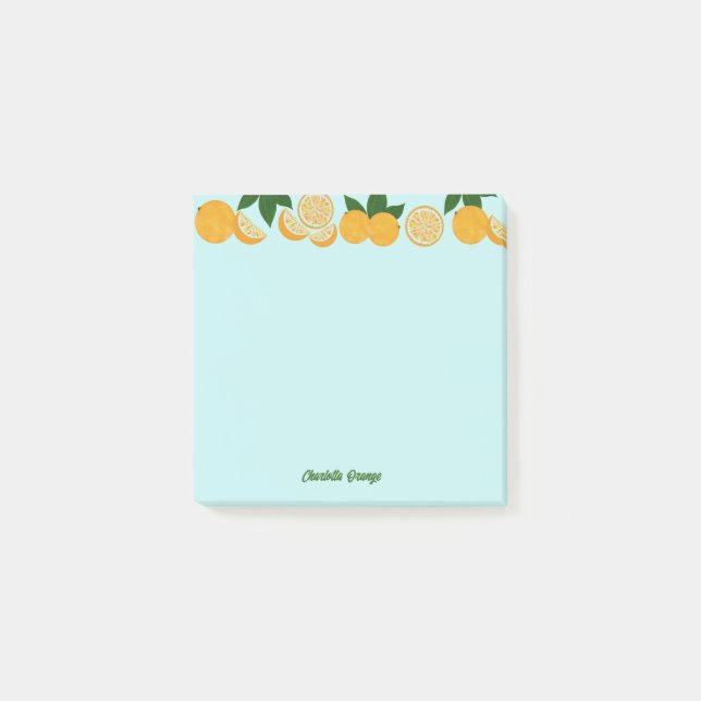 Orange Party Fruit Fresh School Office Post-it Notes (Front)