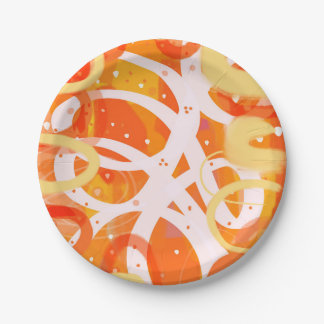 Orange Party Paper Plates