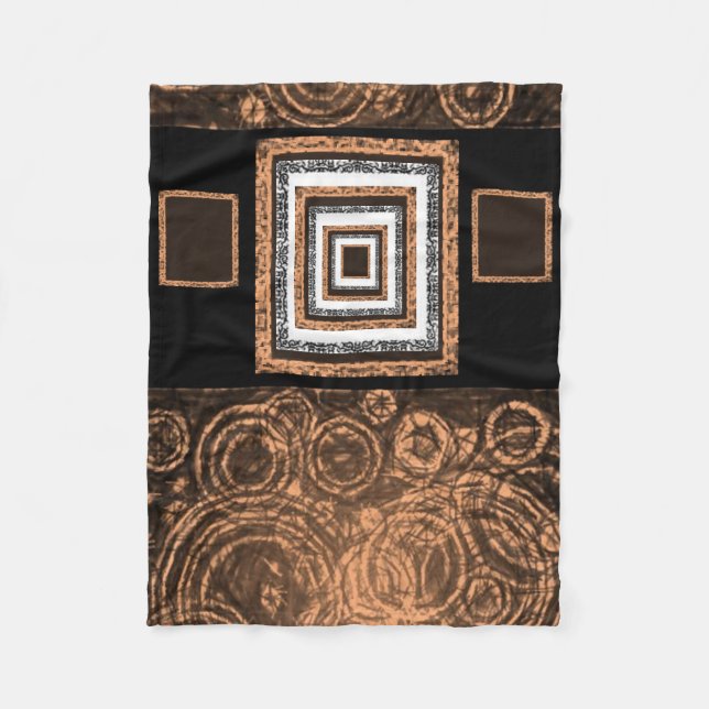 orange pasley custom fleece blanket (Front)
