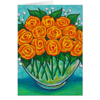 Orange Passion Rose Greeting/Note Card