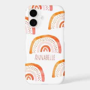 Orange Pastel Rainbow Personalised Pattern