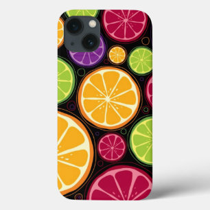 Orange pattern and background iPhone 13 case