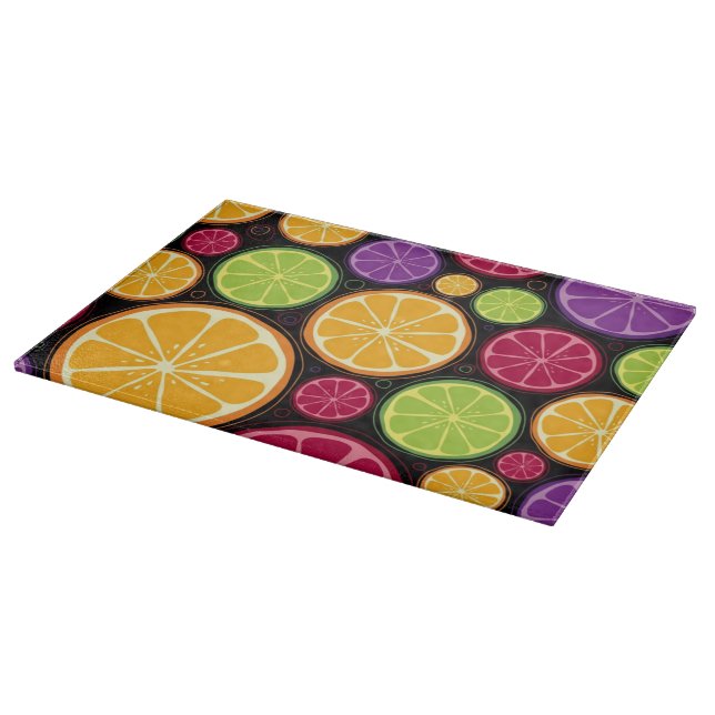 Orange pattern and background cutting board (Corner)