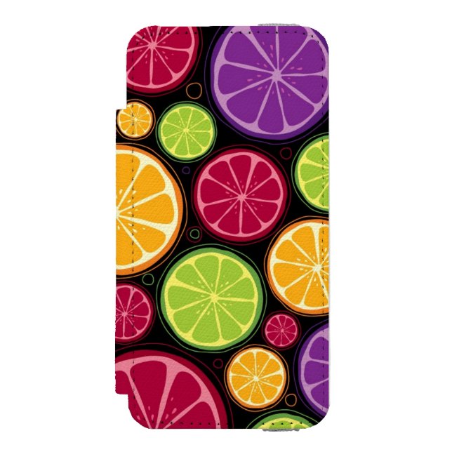 Orange pattern and background incipio iPhone wallet case (Folio Front)